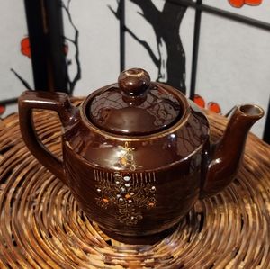 VINTAGE JAPANESE RED CLAY MORIAGE "ROSKO" TEAPOT 1940 TO 1960'S